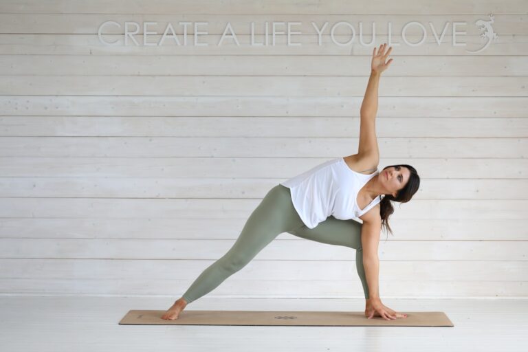 Revolved triangle pose
