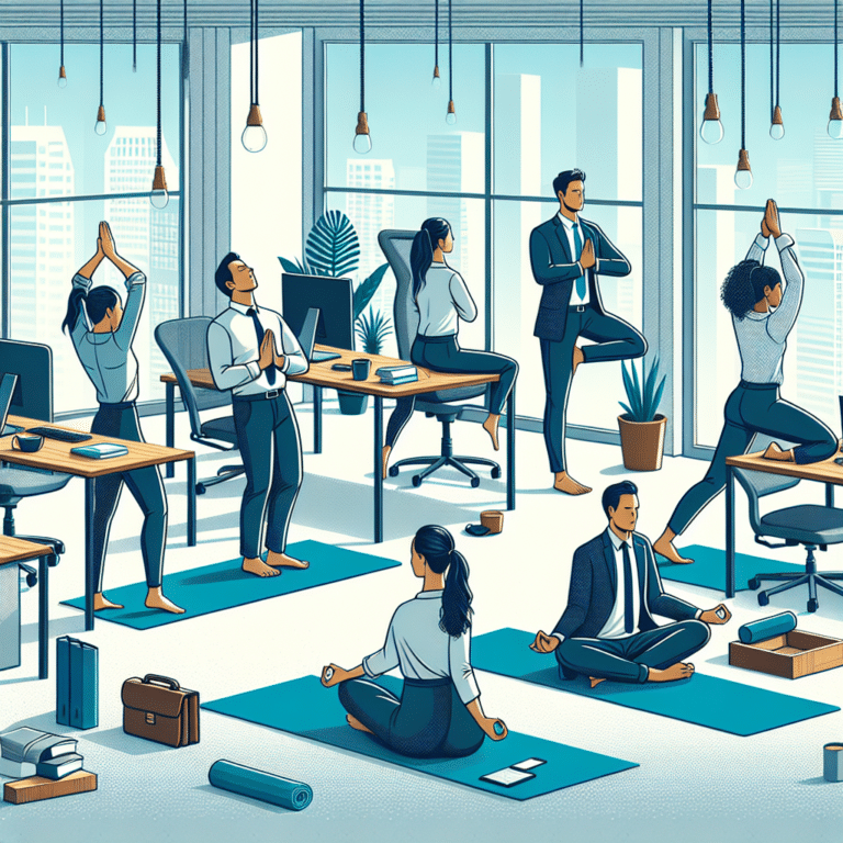 Office-Friendly Yoga Poses for the Busy Professional".